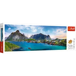 ARCHIPELAG LOFOTY NORWEGIA PUZZLE 500 ELEMENTÓW PANORAMICZNE TREFL 10+