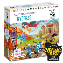 RYCERZE. PUZZLE OBSERWACYJNE + PLAKAT XXL KAPITAN NAUKA