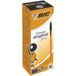 DŁUGOPIS ORANGE ORIGINAL FINE BIC CZARNY 20 SZTUK
