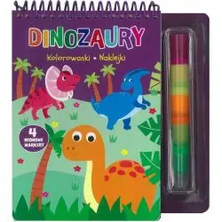 DINOZAURY. KOLOROWANKI, NAKLEJKI