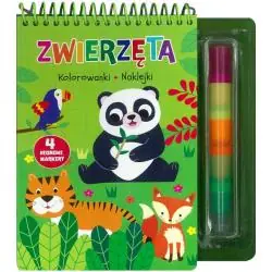ZWIERZĘTA. KOLOROWANKI, NAKLEJKI