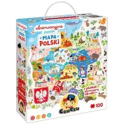 CZUCZU OBSERWACYJNE PUZZLE MAPA POLSKI. 100 ELEMENTÓW 5+