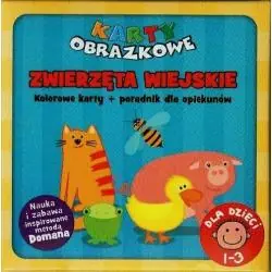 ZWIERZĘTA WIEJSKIE. KARTY OBRAZKOWE DLA DZIECI 1-3 LATA