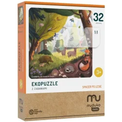 SPACER PO LESIE EKOPUZZLE Z ZADANIAMI 32 ELEMENTY 3+