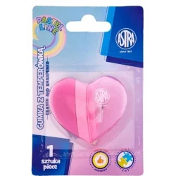 GUMKA Z TEMPERÓWKĄ 2W1 PASTELOWA SERCE ASTRA
