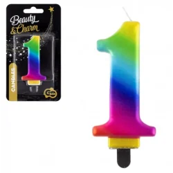 ŚWIECZKA CYFERKA 1 GALAXY 8CM