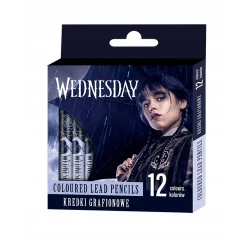 KREDKI GRAFIONOWE 12 KOLORÓW WEDNESDAY