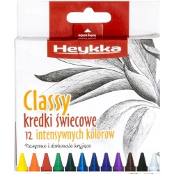 KREDKI ŚWIECOWE 12 KOLORÓW HEYKKA