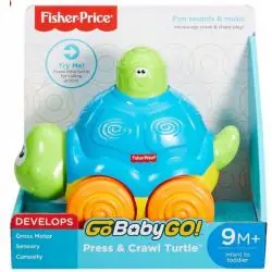 ZABAWKA DO RACZKOWANIA ODJAZDOWY ŻÓŁWIK FISHER PRICE 9M+