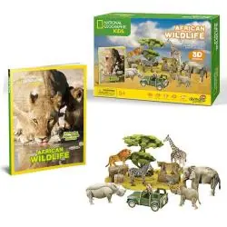DZIKIE ZWIERZĘTA AFRYKI PUZZLE 3D NATIONAL GEOGRAPHIC KIDS DANTE 5+