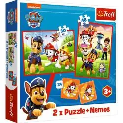PSIA EKIPA W AKCJI PUZZLE 2W1 + MEMOS TREFL 3+