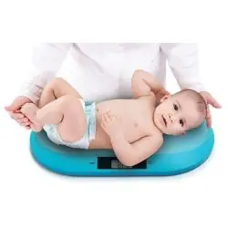WAGA ELEKTRONICZNA DLA NIEMOWLĄT NIEBIESKA BABYONO – DO 20 KG, Z LCD I FUNKCJĄ TAROWANIA 0+