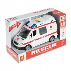 AUTO AMBULANS ŚWIATŁO DŹWIĘK LEAN TOYS 3+