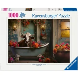 KROWA W KĄPIELI 1000 ELEMENTÓW PUZZZLE 1000 ELEMENTÓW RAVENSBURGER 10+