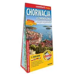 CHORWACJA I CZARNOGÓRA. MAPA WYBRZEŻA. LAMINOWANA MAPA SAMOCHODOWO-TURYSTYCZNA 1:300 000