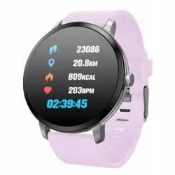 SMARTWATCH ZEGAREK SPORTOWY GARETT SPORT 24 RÓŻOWY | IP67 | PULSOMETR | CIŚNIENIOMIERZ