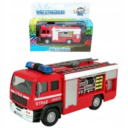 WÓZ STRAŻACKI Z DŹWIĘKIEM I ŚWIATŁEM 14CM 3+
