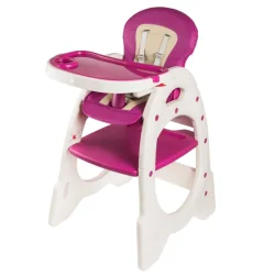 KRZESEŁKO DO KARMIENIA FOTEL STOLIK 3W1 RÓŻOWE DO 20 KG SMIKI 6M+