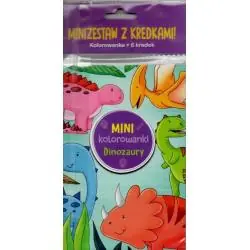 DINOZAURY. MINI KOLOROWANKI. MINIZESTAW Z KREDKAMI