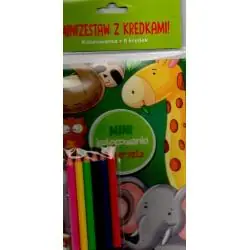 ZWIERZĘTA. MINI KOLOROWANKI. MINIZESTAW Z KREDKAMI