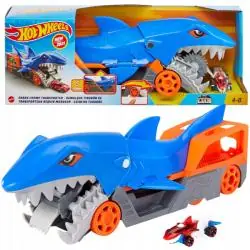 HOT WHEELS CITY WYRZUTNIA REKIN SHARK LUNCHER + AUTKO MATTEL 4+