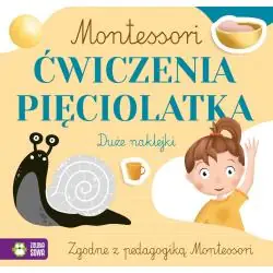 ĆWICZENIA PIĘCIOLATKA. MONTESSORI KSIĄŻECZKA Z NAKLEJKAMI