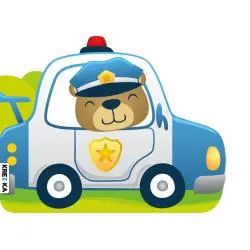 WÓZ POLICYJNY. POJAZDY DLA MALUCHÓW. KOLOROWANKA