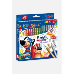 KREDKI DREWNIANE BAMBINO 18 KOLORÓW + TEMPERÓWKA