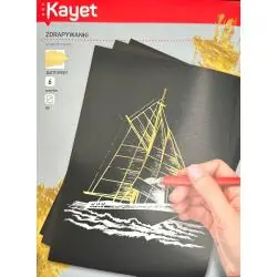 ZDRAPYWANKA WYDRAPYWANKI ZŁOTY EFEKT MORZE