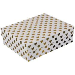 PUDEŁKO PREZENTOWE W ZŁOTE SERCA