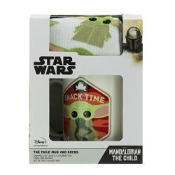 KUBEK 300ML+ SKARPETKI STAR WARS BABY YODA MANDALORIAN