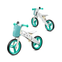 ROWEREK BIEGOWY DREWNIANY KINDERKRAFT RUNNER STARS OD 3 LAT TURKUSOWY 12"