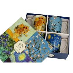 ZESTAW 4 KUBKÓW PORCELANOWYCH VAN GOGH 350ML DUO II GATUNEK