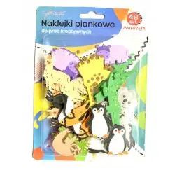 NAKLEJKI PIANKOWE ZWIERZĘTA ZOO 48 ELEMENTÓW