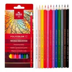 PROFESJONALNE KREDKI ARTYSTYCZNE 12 KOLORÓW POLYCOLOR KOH-I-NOOR