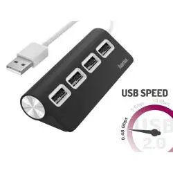 HUB USB 4 GNIAZDA HAMA – ROZDZIELACZ USB 2.0 DO 480 MB/S