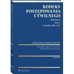 KODEKS POSTĘPOWANIA CYWILNEGO. KOMENTARZ 5