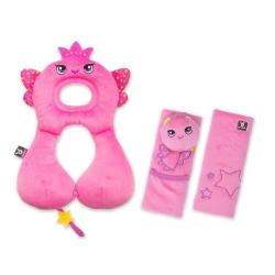 MIĘKKI ZESTAW PODRÓŻNY BENBAT WRÓŻKA: PODUSZKA ROGAL + NAKŁADKI NA PASY 1–4 L