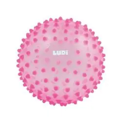 PIŁKA SENSORYCZNA Z WYPUSTKAMI 20 CM RÓŻOWA DLA DZIECI DO ZABAWY I MASAŻU LUDI 0+