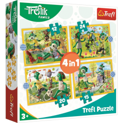 PUZZLE 4W1 RODZINA TREFLIKÓW – WSPÓLNE ZABAWY 12/15/20/24 ELEMENTY 3+