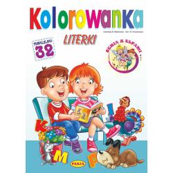 LITERKI. KOLOROWANKA Z NAKLEJKAMI