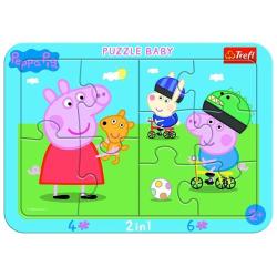 PUZZLE RAMKOWE ŚWINKA PEPPA 10 ELEMENTÓW TREFL 2+