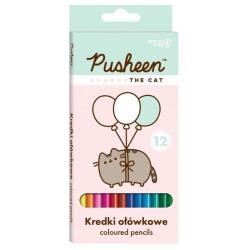 KREDKI OŁÓWKOWE TRÓJKĄTNE 12 KOLORÓW PUSHEEN