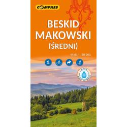 BESKID MAKOWSKI ŚREDNI MAPA LAMINOWANA 1:50 000