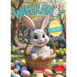 WIELKANOC Z ZAJĄCZKIEM KOLOROWANKA Z NAKLEJKAMI