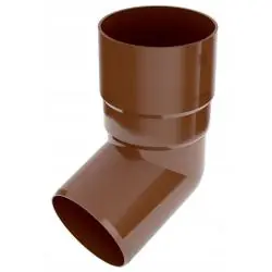 KOLANO RYNNY BRYZA PVC BRĄZOWE 90MM 67,5°