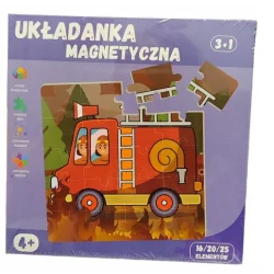 UKŁADANKA MAGNETYCZNA POJAZDY 3W1 PUZZLE 61 ELEMENTÓW 4+