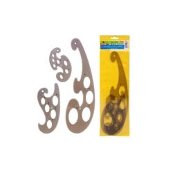 KRZYWIKI KREŚLARSKIE 3 SZTUKI ZESTAW DO RYSUNKU TECHNICZNEGO STARPAK