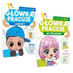 PAKIET GŁÓWKA PRACUJE. LABIRYNTY / WYTĘŻ WZROK 6-8 LAT