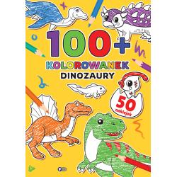DINOZAURY. 100 KOLOROWANEK + NAKLEJKI